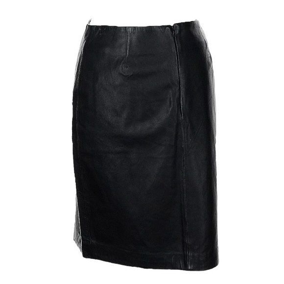 New with tags Express Vintage Leather Lamb Skin Skirt size 9/10 - Picture 2 of 11